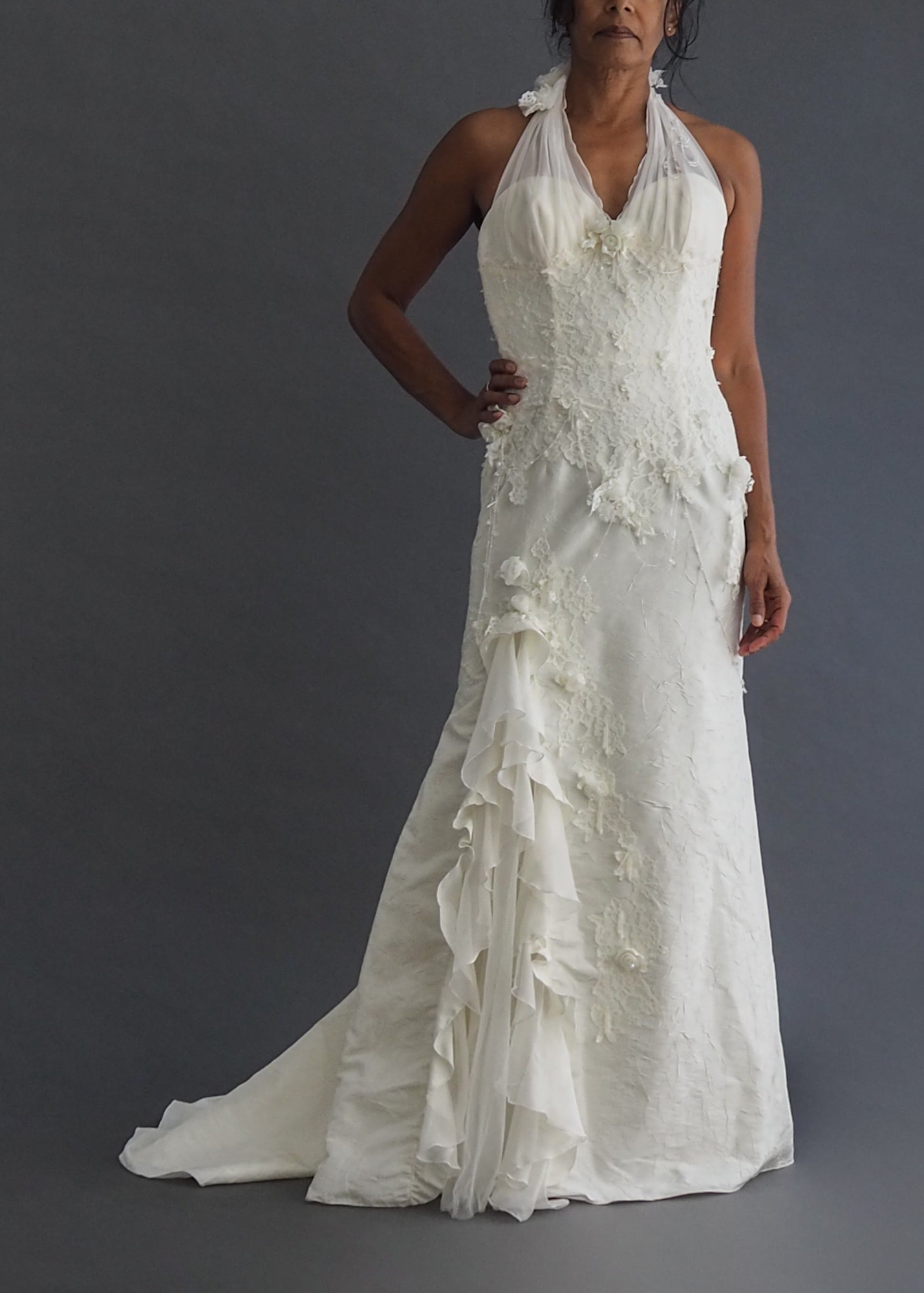 David's bridal halter hot sale wedding dress