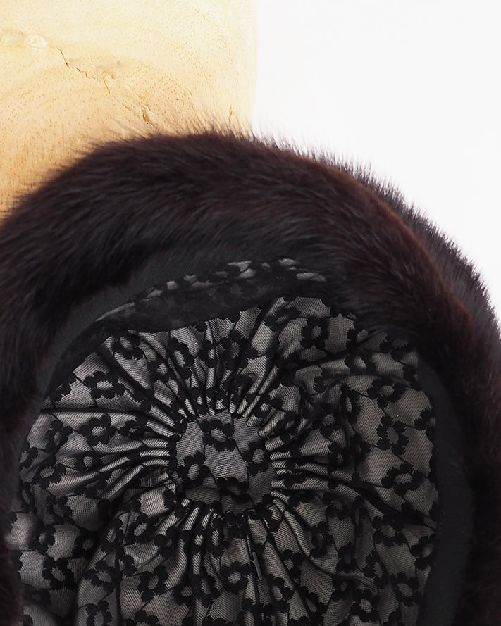 Scuby furs, vintage mahogany mink , beautifully lined round hat.