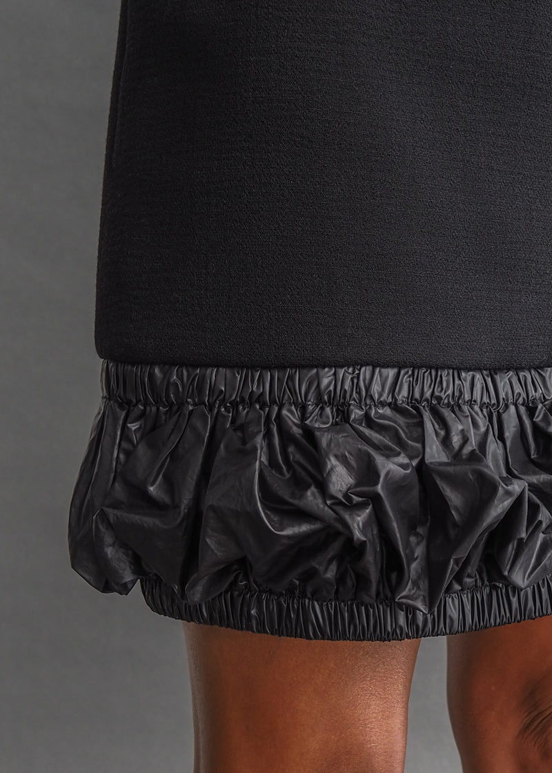 CHRISTOPHER KANE - skirt Black wool, short A-line skirt with bubble hem.