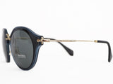 MIU MIU SUNGLASSES Style 51SS - black and transparent smokey blue frame with grey UV protected lenses.
